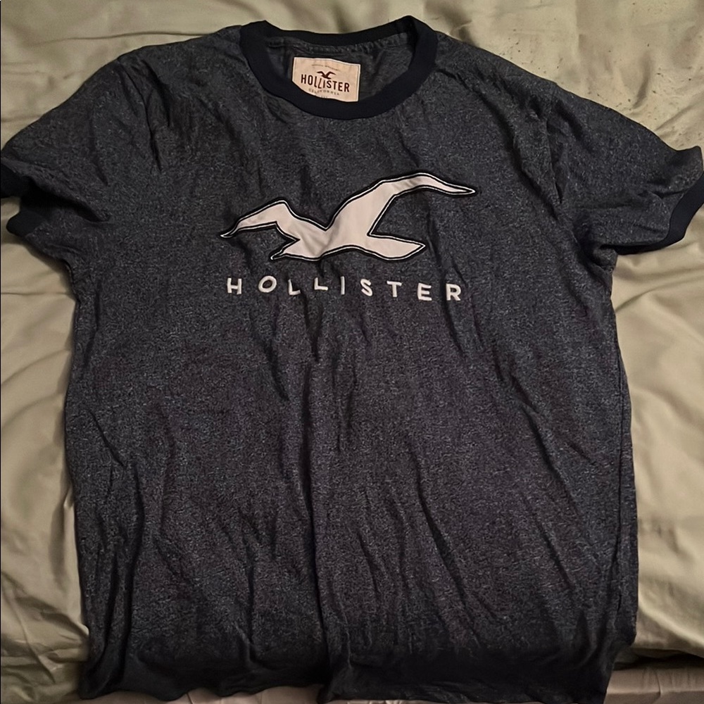Hollister Navy Blue Logo T-Shirt